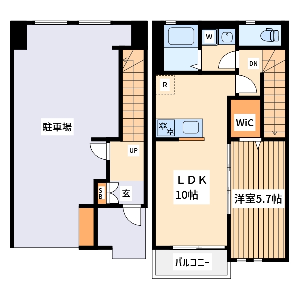 【相模原市中央区淵野辺本町のアパートの間取り】