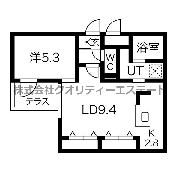 BLANC CASSE南9条の間取り