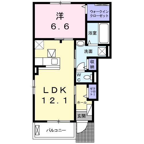 三原市本郷南のアパートの間取り