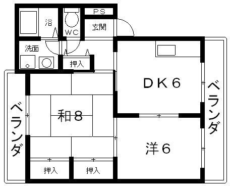 エステートモモの間取り