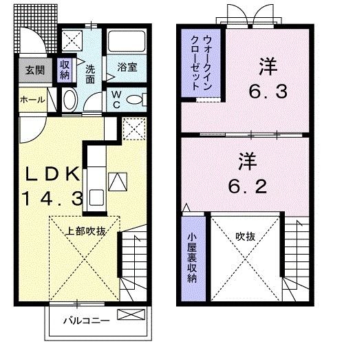 多気郡明和町大字馬之上のアパートの間取り