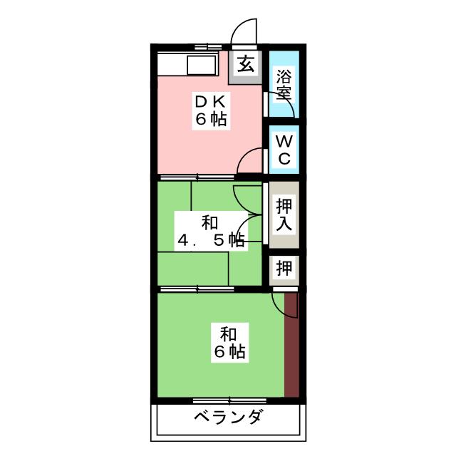 コーポ鶴田の間取り