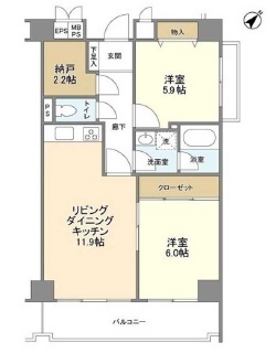 ボヌール東池袋の間取り