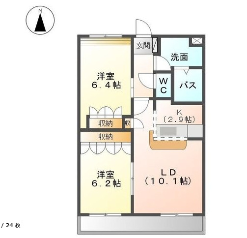 グランシャリオＳの間取り