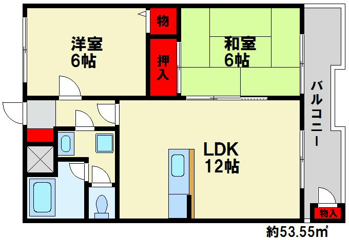 サンライズマンションの間取り