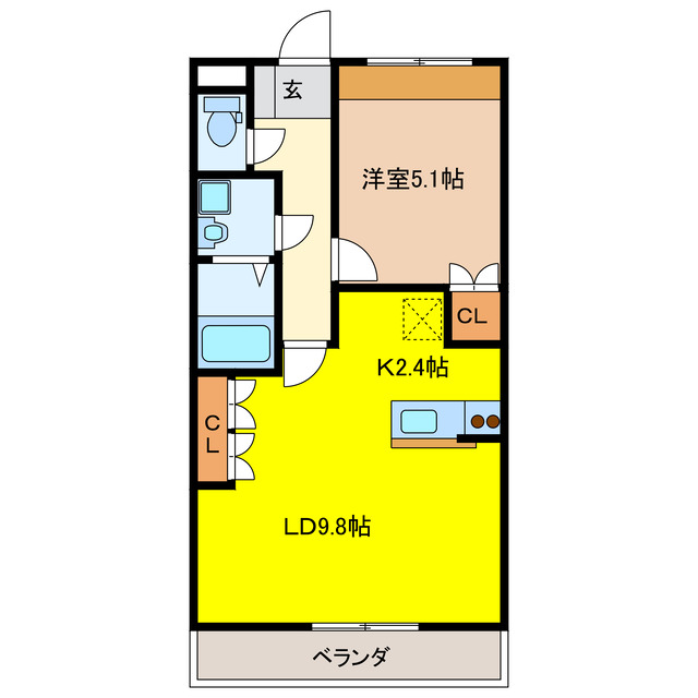 不破郡関ケ原町大字関ケ原のアパートの間取り