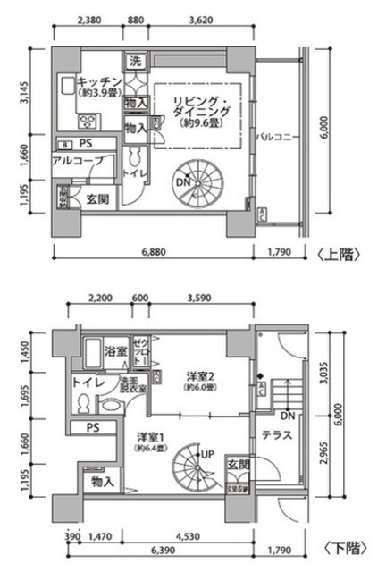 東雲キャナルコートCODAN19号棟の間取り