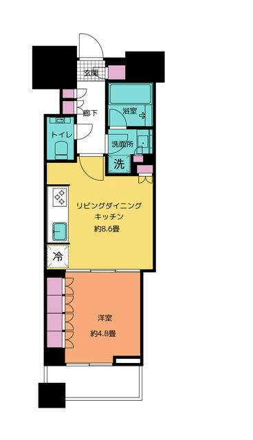 Tomihisa Crossコンフォートタワーの間取り