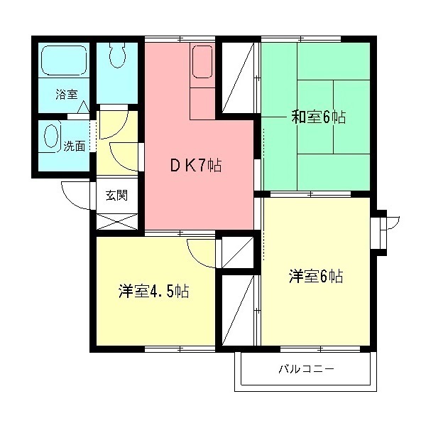 グリーンヒル高田Bの間取り