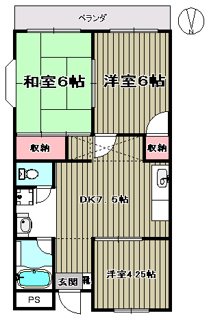 豊島区高松のマンションの間取り