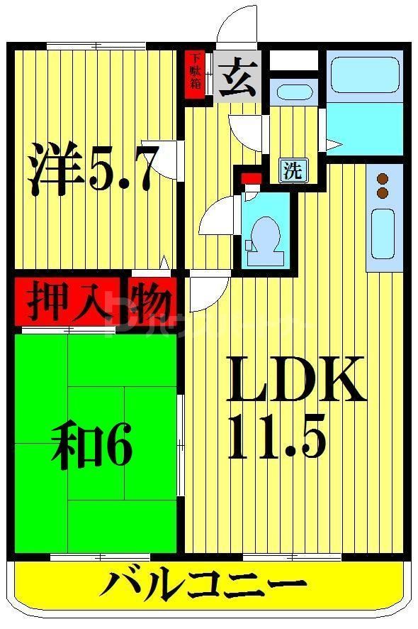 エマーレ北越谷の間取り