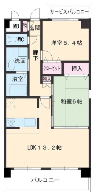 名古屋市守山区大字上志段味のマンションの間取り