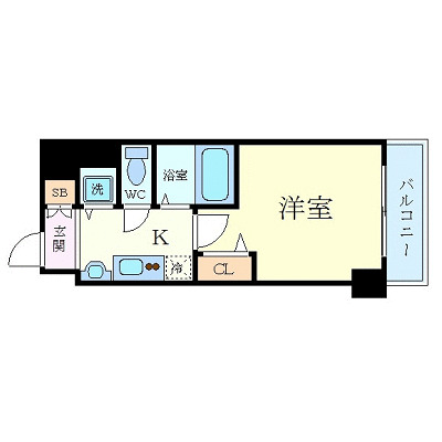 プレサンス堺筋本町フィリアの間取り