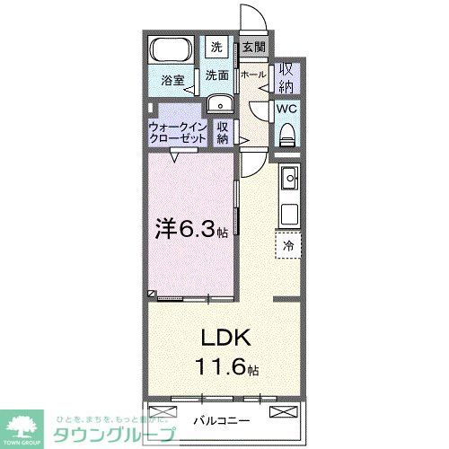 狭山市大字上奥富のアパートの間取り