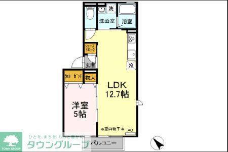 川崎市川崎区四谷上町のアパートの間取り