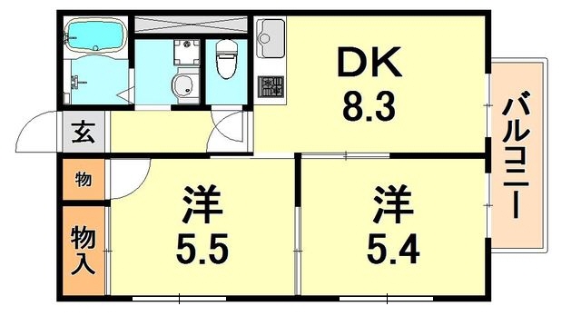 フレグランス須磨離宮の間取り