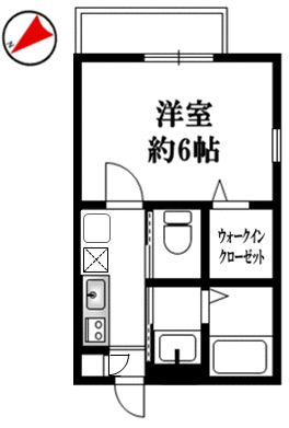 鎌倉市七里ガ浜のアパートの間取り