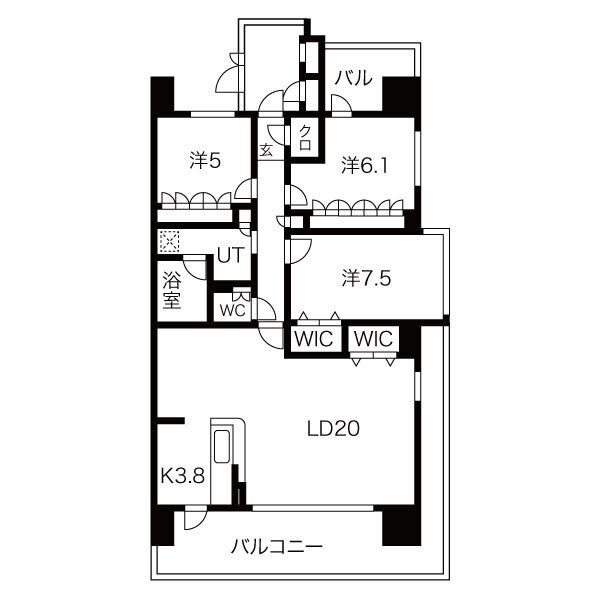 東海市横須賀町のマンションの間取り