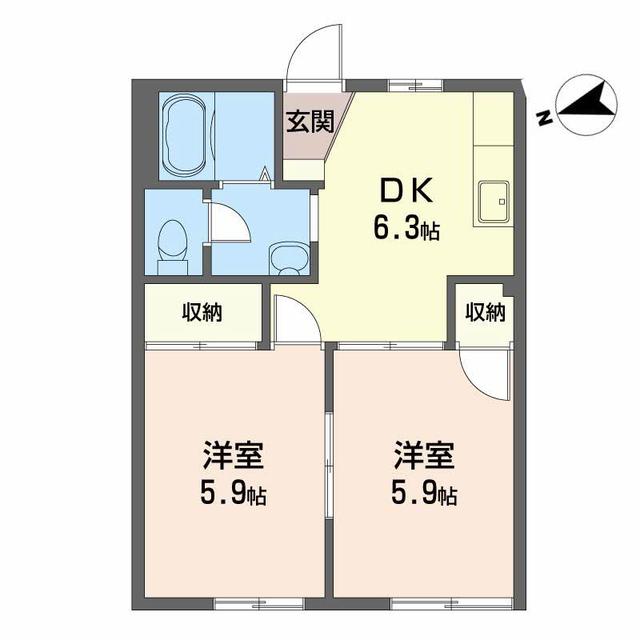 サンライズ伊藤 A棟の間取り