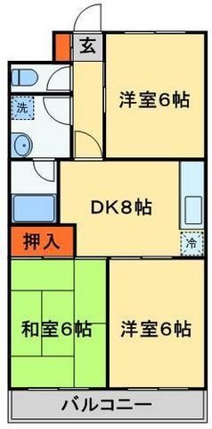 船橋市駿河台のマンションの間取り