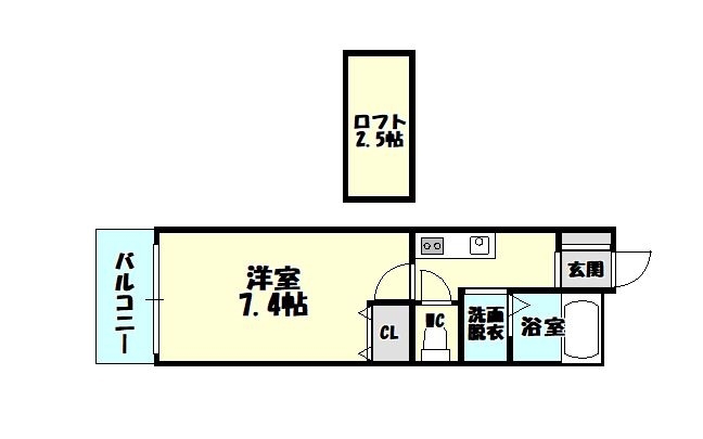 糟屋郡篠栗町大字篠栗のアパートの間取り