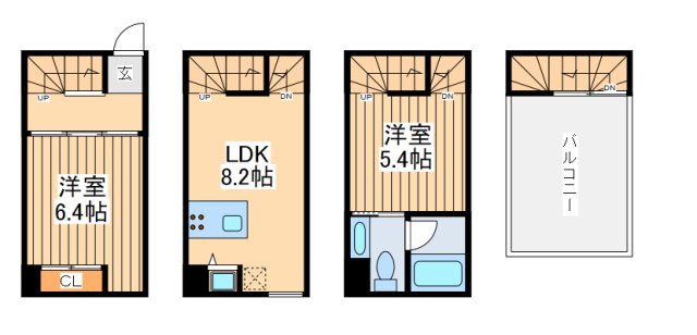 横浜市鶴見区寺谷のマンションの間取り