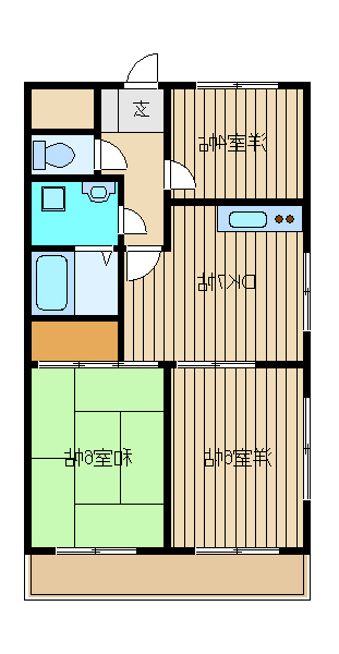 板橋区南常盤台のマンションの間取り