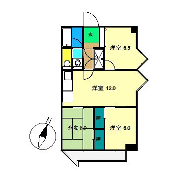 パインリーフ高知の間取り