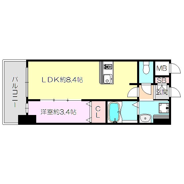 プレサンス新大阪ジェイズの間取り