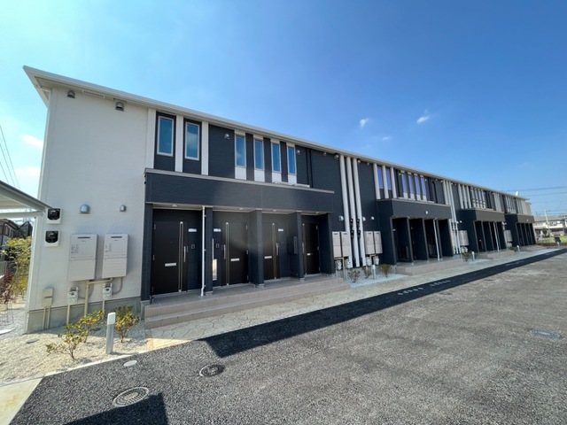 建物外観　長沼駅徒歩圏内の都市ガス仕様の新築アパート♪