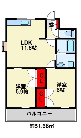 ソレイユ弐番館の間取り写真