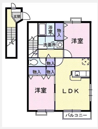 ベルウッド壱番館 Aの間取り写真