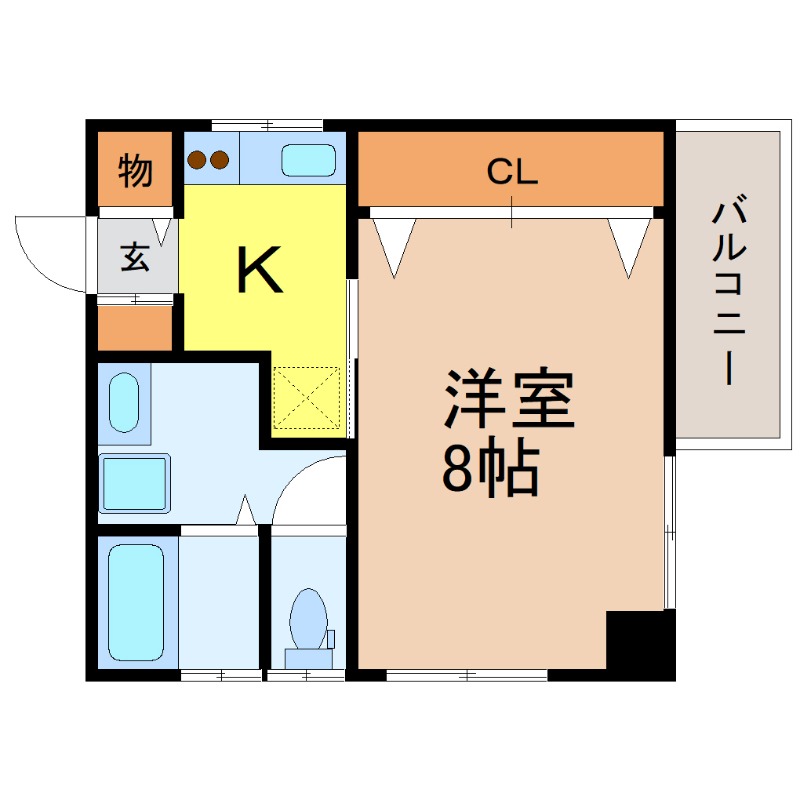 地下鉄名城線 東別院駅 徒歩3分 4階建 築45年の間取り写真
