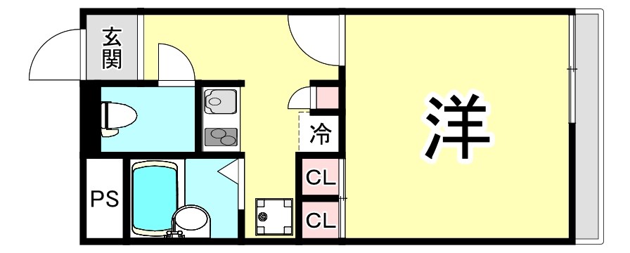 レオパレスセリバテール仁川の間取り写真