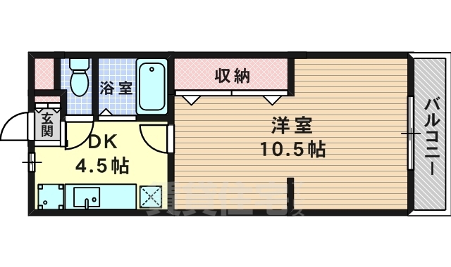 阪急嵐山線 上桂駅 徒歩12分 3階建 築25年の間取り写真