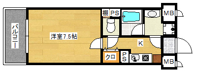 ロマネスク通町第2の間取り写真