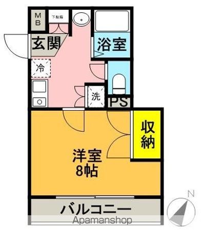 京王線 明大前駅 徒歩7分 3階建 築30年の間取り写真