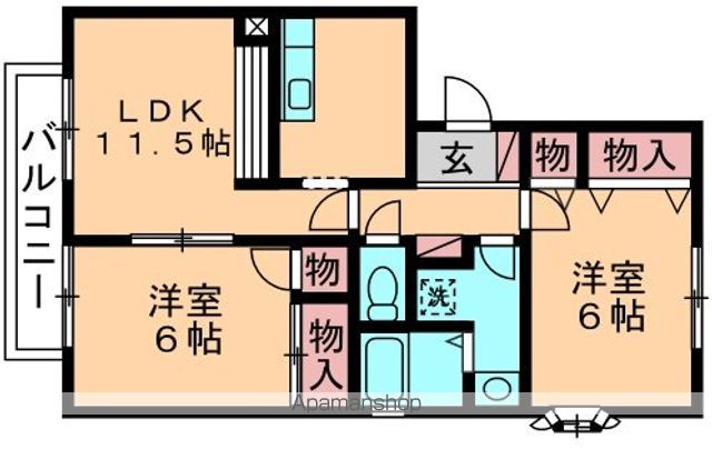 千葉都市モノレール みつわ台駅 徒歩15分 2階建 築34年の間取り写真