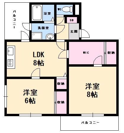 広島市西区草津浜町のマンションの間取り