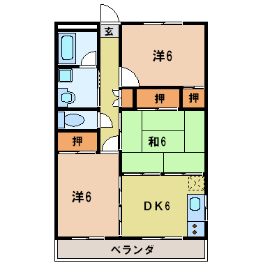 パールハイツ徳行の間取り