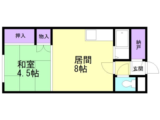 函館市栄町のマンションの間取り