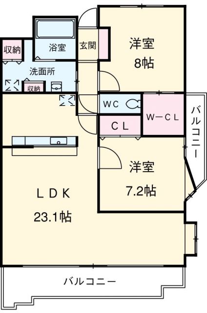 名古屋市天白区表山のマンションの間取り