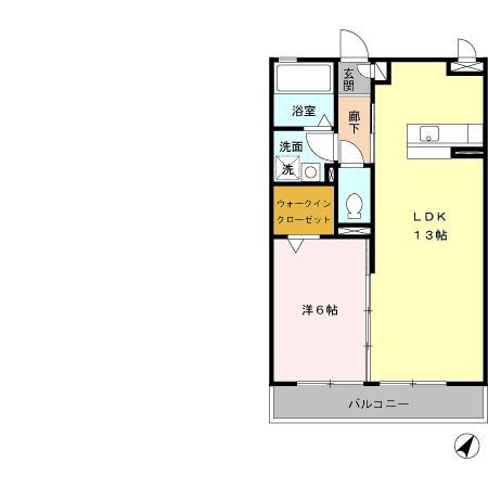 静岡市清水区長崎新田のアパートの間取り