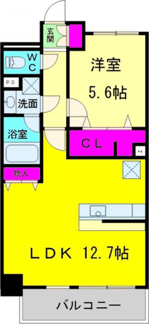 松戸市松戸のマンションの間取り