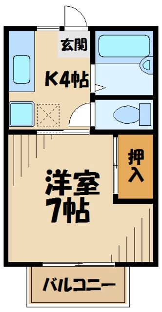 神奈川県川崎市多摩区枡形６（アパート）の賃貸物件の間取り