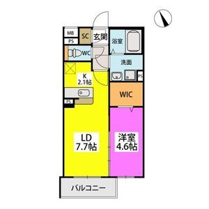 (仮称)赤間駅前計画　B棟の間取り