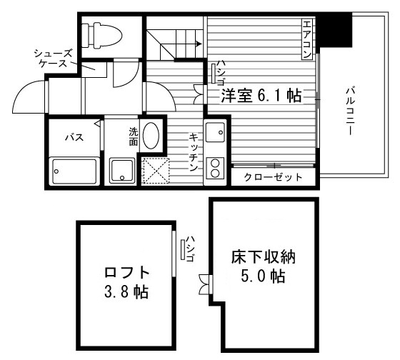 Grand E’terna 北大前２の間取り