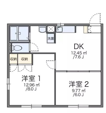 神戸市西区玉津町水谷のアパートの間取り