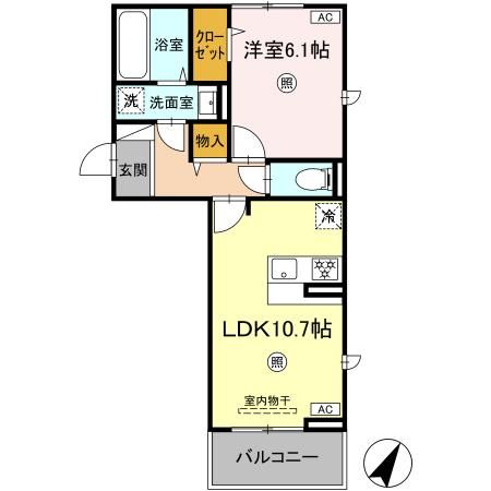 カーサフェリーチェ（清水新地）の間取り