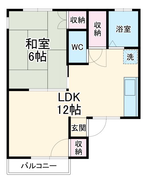 名古屋市中川区供米田のアパートの間取り